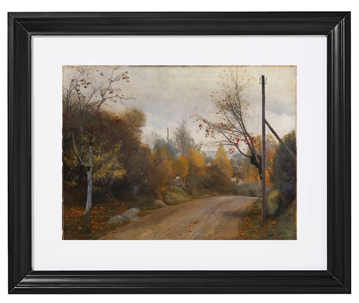 Die Straße bei Mogenstrup Zeeland, Herbst - 1888