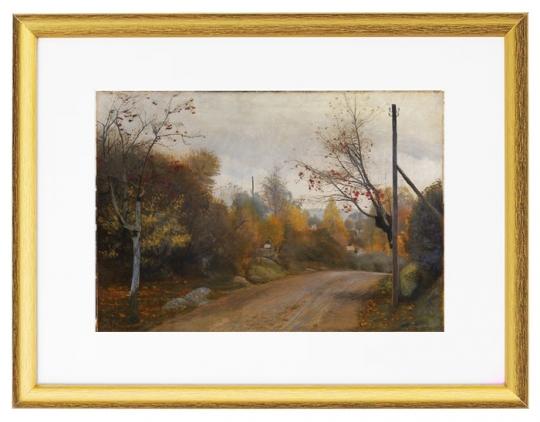 Die Straße bei Mogenstrup Zeeland, Herbst - 1888