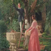 Der Garten mit dem alten Taufbecken – 1850
