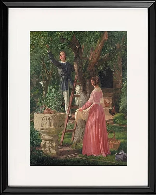 Der Garten mit dem alten Taufbecken – 1850