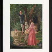 Der Garten mit dem alten Taufbecken – 1850