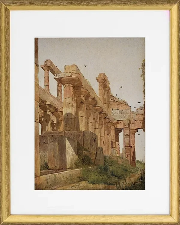 Der Hera-Tempel in Paestum, Italien - 1838