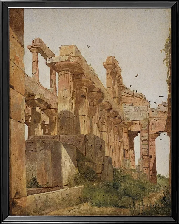 Der Hera-Tempel in Paestum, Italien - 1838