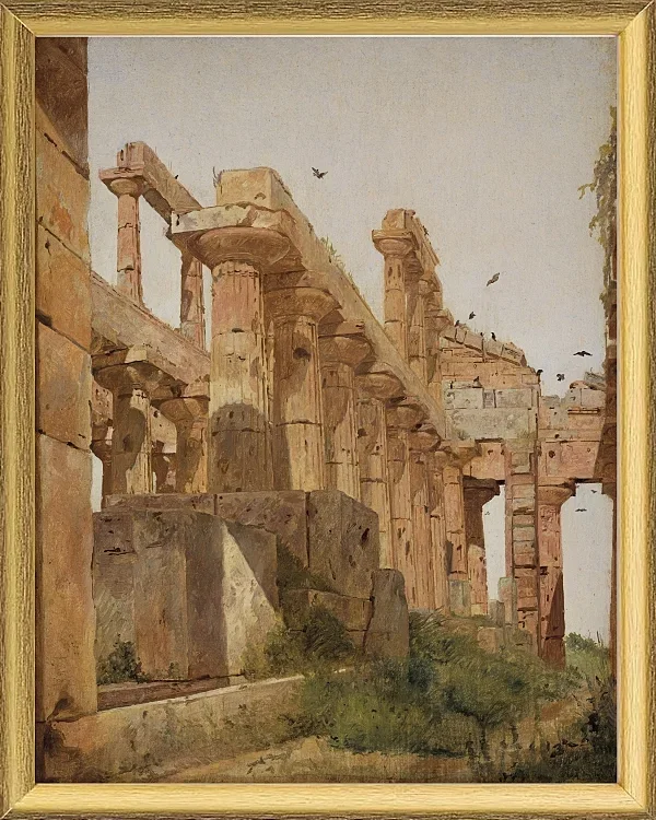 Der Hera-Tempel in Paestum, Italien - 1838