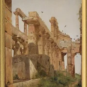 Der Hera-Tempel in Paestum, Italien - 1838