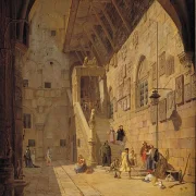 Der Innenhof des Palazzo del Bargello. Florenz - 1842