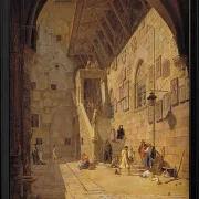 Der Innenhof des Palazzo del Bargello. Florenz - 1842