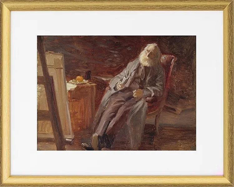 Der Maler Vilhelm Kyhn raucht seine Pfeife – 1903