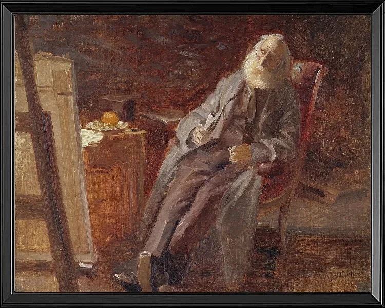 Der Maler Vilhelm Kyhn raucht seine Pfeife – 1903