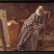Der Maler Vilhelm Kyhn raucht seine Pfeife – 1903