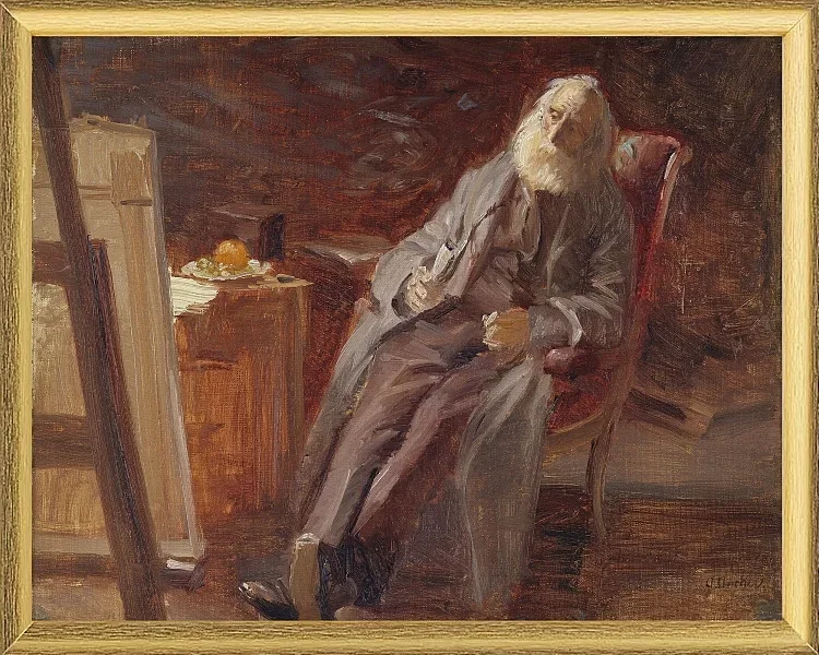 Der Maler Vilhelm Kyhn raucht seine Pfeife – 1903