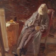 Der Maler Vilhelm Kyhn raucht seine Pfeife – 1903