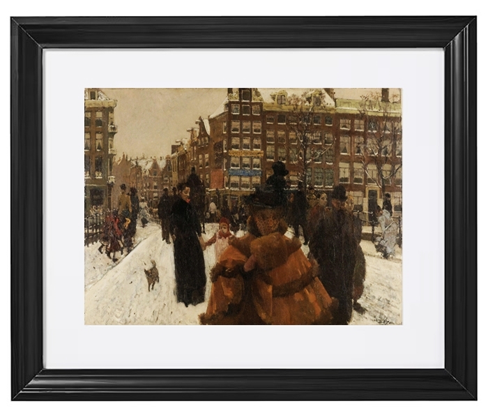 Die einzige Brücke an der Paleisstraat in Amsterdam - 1896