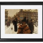 Die einzige Brücke an der Paleisstraat in Amsterdam - 1896