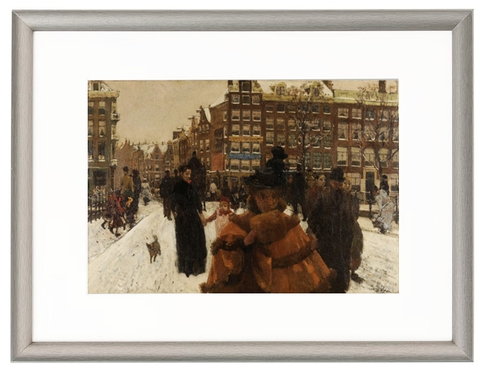 Die einzige Brücke an der Paleisstraat in Amsterdam - 1896