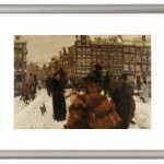 Die einzige Brücke an der Paleisstraat in Amsterdam - 1896