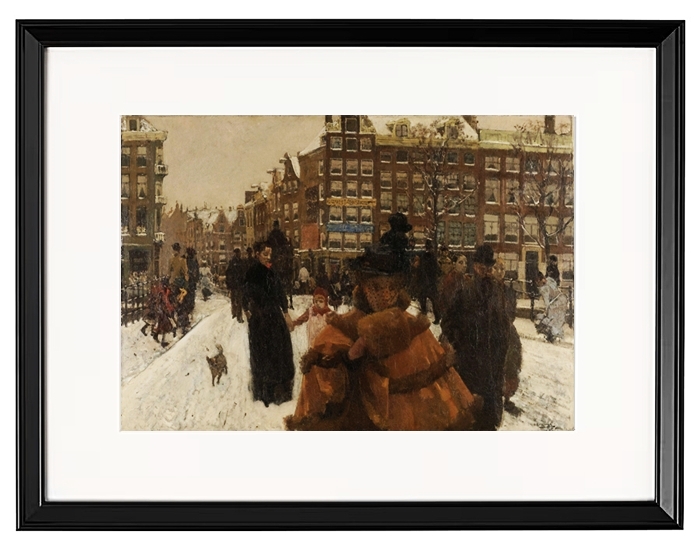 Die einzige Brücke an der Paleisstraat in Amsterdam - 1896