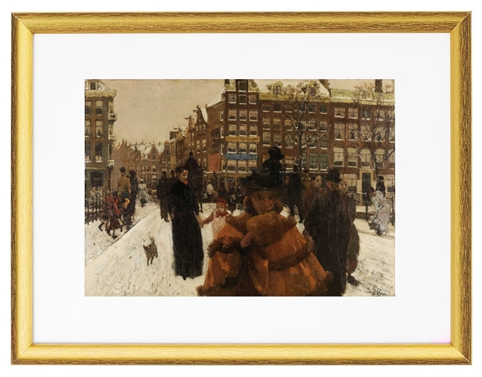 Die einzige Brücke an der Paleisstraat in Amsterdam - 1896