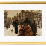 Die einzige Brücke an der Paleisstraat in Amsterdam - 1896