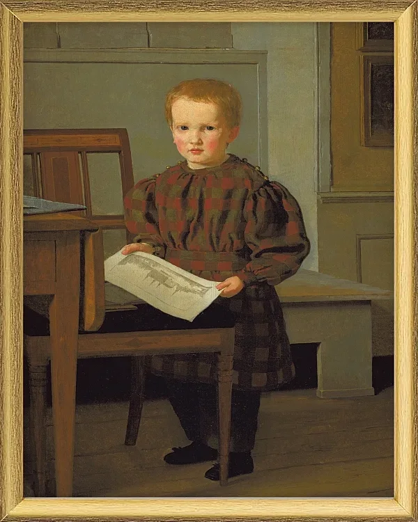 Der Sohn des Malers C.W. Eckersberg, Julius, im Atelier seines Vaters – 1831