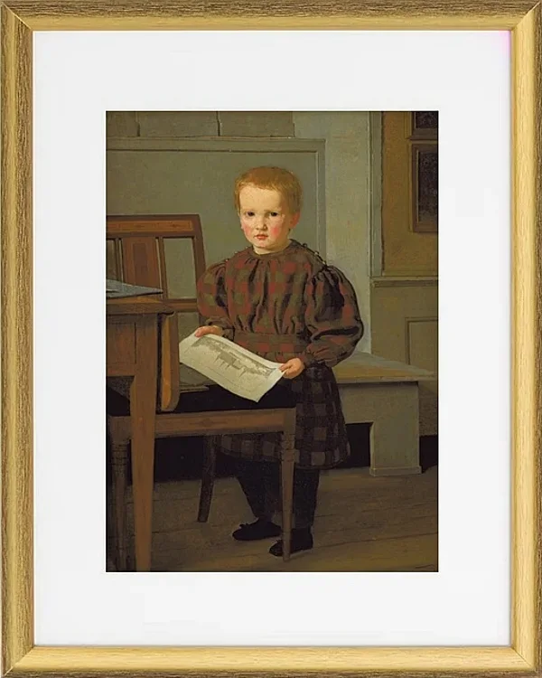 Der Sohn des Malers C.W. Eckersberg, Julius, im Atelier seines Vaters – 1831