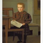Der Sohn des Malers C.W. Eckersberg, Julius, im Atelier seines Vaters – 1831