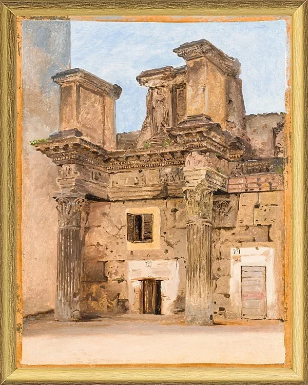 Der Tempel der Minerva auf dem Forum von Nerva in Rom – 1840