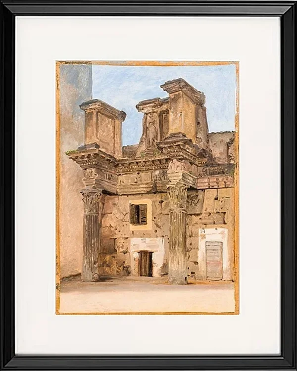 Der Tempel der Minerva auf dem Forum von Nerva in Rom – 1840