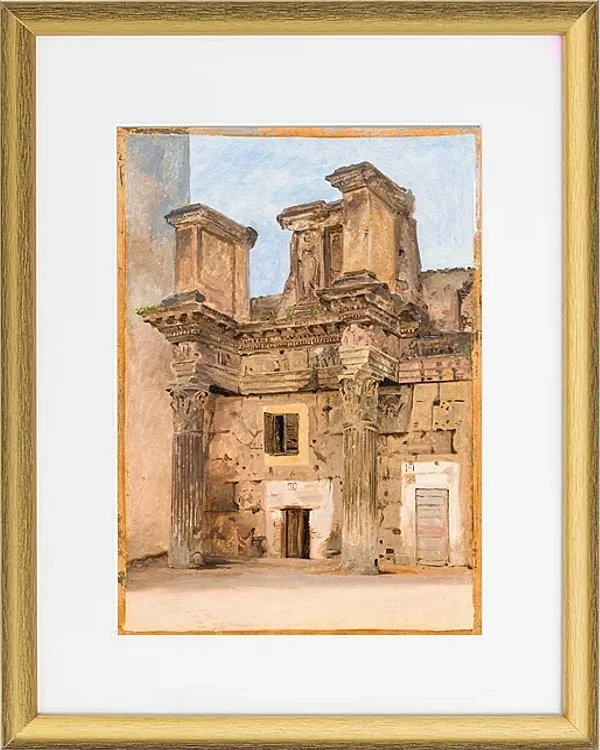 Der Tempel der Minerva auf dem Forum von Nerva in Rom – 1840