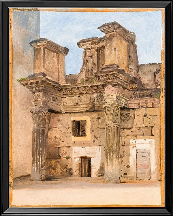 Der Tempel der Minerva auf dem Forum von Nerva in Rom – 1840