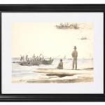 Zwei Fischerboote fahren zum Strand von Skagen – 1846