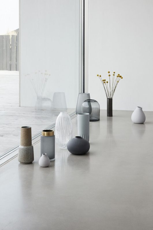 Gleaming Vase Grau (3er Set)