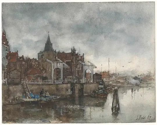 Die Außenseite mit dem Schreierstoren in Amsterdam - 1875