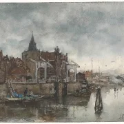 Die Außenseite mit dem Schreierstoren in Amsterdam - 1875