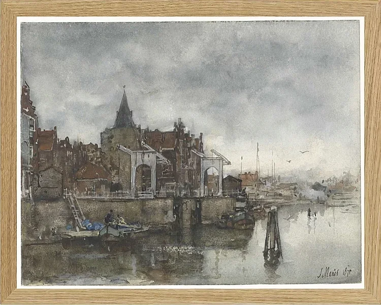 Die Außenseite mit dem Schreierstoren in Amsterdam - 1875