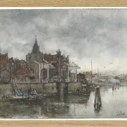Die Außenseite mit dem Schreierstoren in Amsterdam - 1875