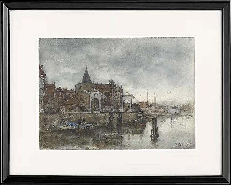 Die Außenseite mit dem Schreierstoren in Amsterdam - 1875