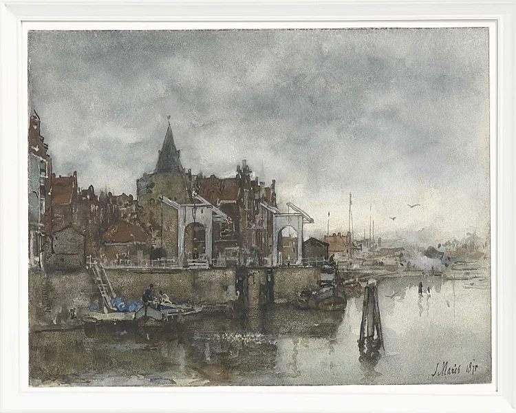 Die Außenseite mit dem Schreierstoren in Amsterdam - 1875