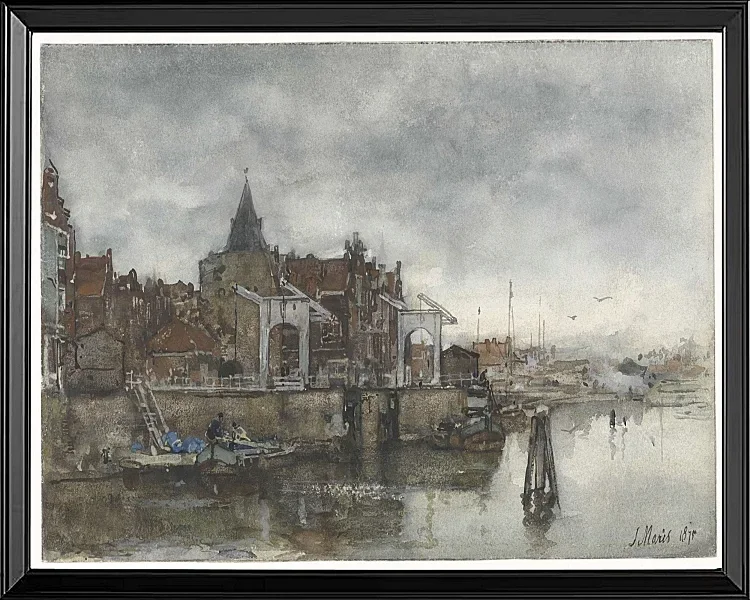 Die Außenseite mit dem Schreierstoren in Amsterdam - 1875
