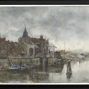 Die Außenseite mit dem Schreierstoren in Amsterdam - 1875
