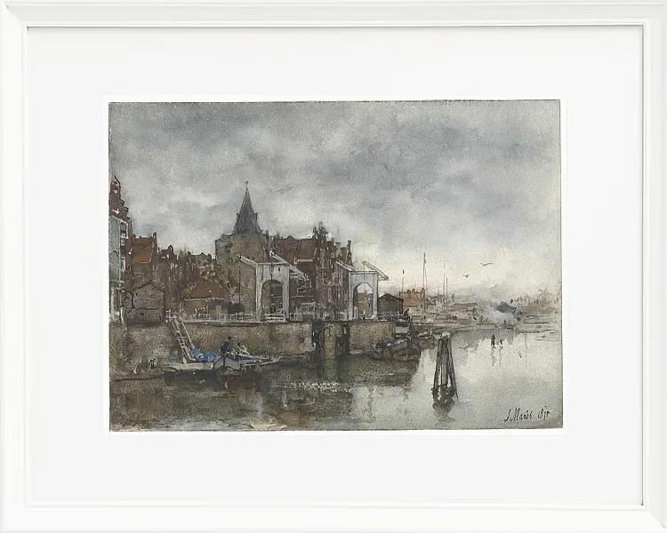 Die Außenseite mit dem Schreierstoren in Amsterdam - 1875