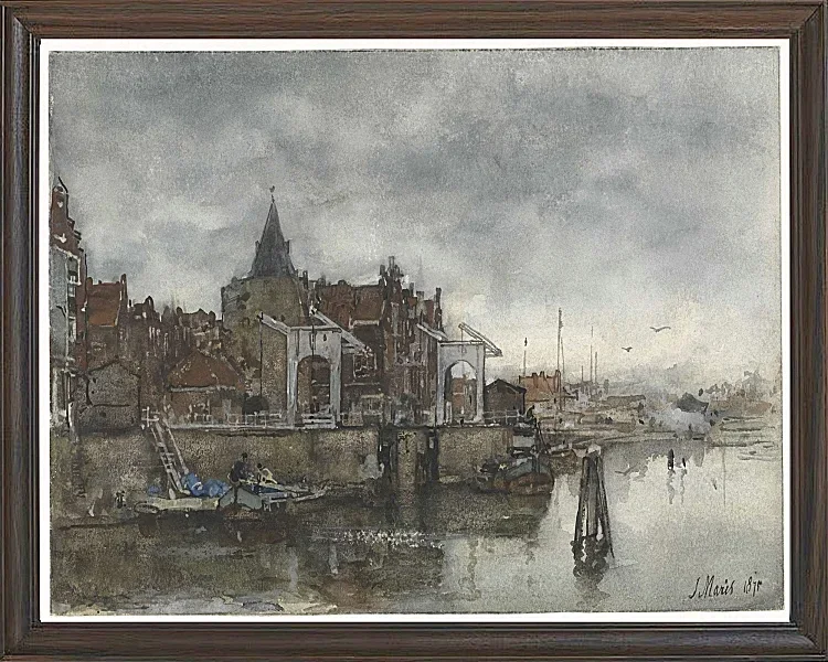 Die Außenseite mit dem Schreierstoren in Amsterdam - 1875