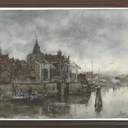 Die Außenseite mit dem Schreierstoren in Amsterdam - 1875