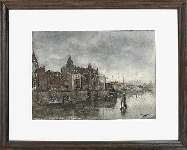 Die Außenseite mit dem Schreierstoren in Amsterdam - 1875