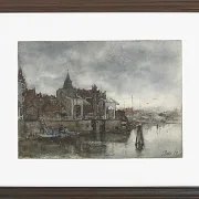 Die Außenseite mit dem Schreierstoren in Amsterdam - 1875