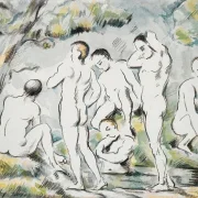 Badegæsterne ved den lille dam - 1896
