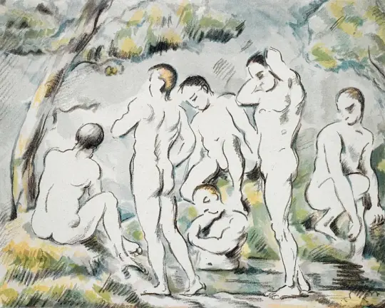 Badegæsterne ved den lille dam - 1896