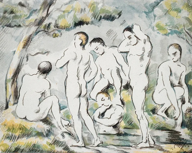 Badegæsterne ved den lille dam - 1896