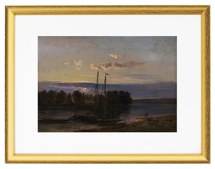 Die Elbe bei Sonnenuntergang - 1821