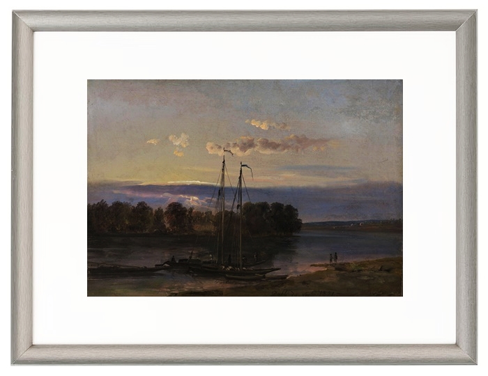 Die Elbe bei Sonnenuntergang - 1821
